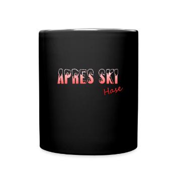 Apres Ski Skihase - Tasse einfarbig - Schwarz - Vorne