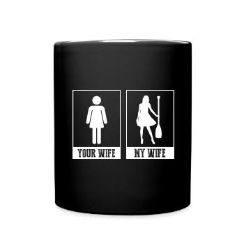 Dragon Boat Paddling for Dragon Boat Race Festival - Full Colour Mug - black - Front