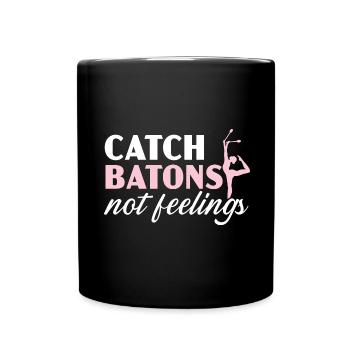 Attraper des matraques, pas des sentiments, Baton Baton Tw - Mug uni - noir - Devant