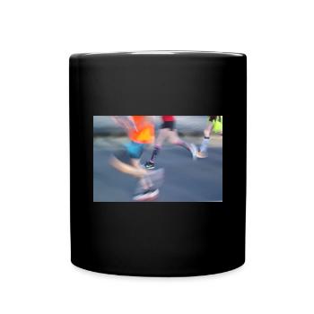 Semi-marathon - Flou de mouvement - Mug uni - noir - Devant