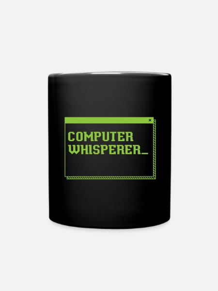 Computer Whisperer Information Technology - Full Colour Mug - black