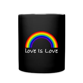 Love is love | gay, gay, lgbtq - Full Colour Mug - black - Front
