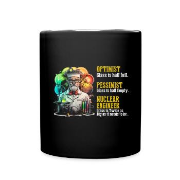 Nuklearplan Design für Kernenergie und Kernkraft - Tasse einfarbig - Schwarz - Vorne