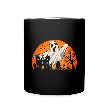Halloween Bat Full Moon Cadeau Fantôme - Mug uni - noir - Devant