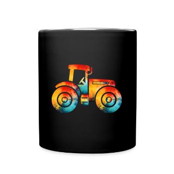tracteur - Mug uni - noir - Devant