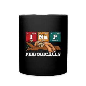 I sleep occasionally Funny gift sloth - Full Colour Mug - black - Front