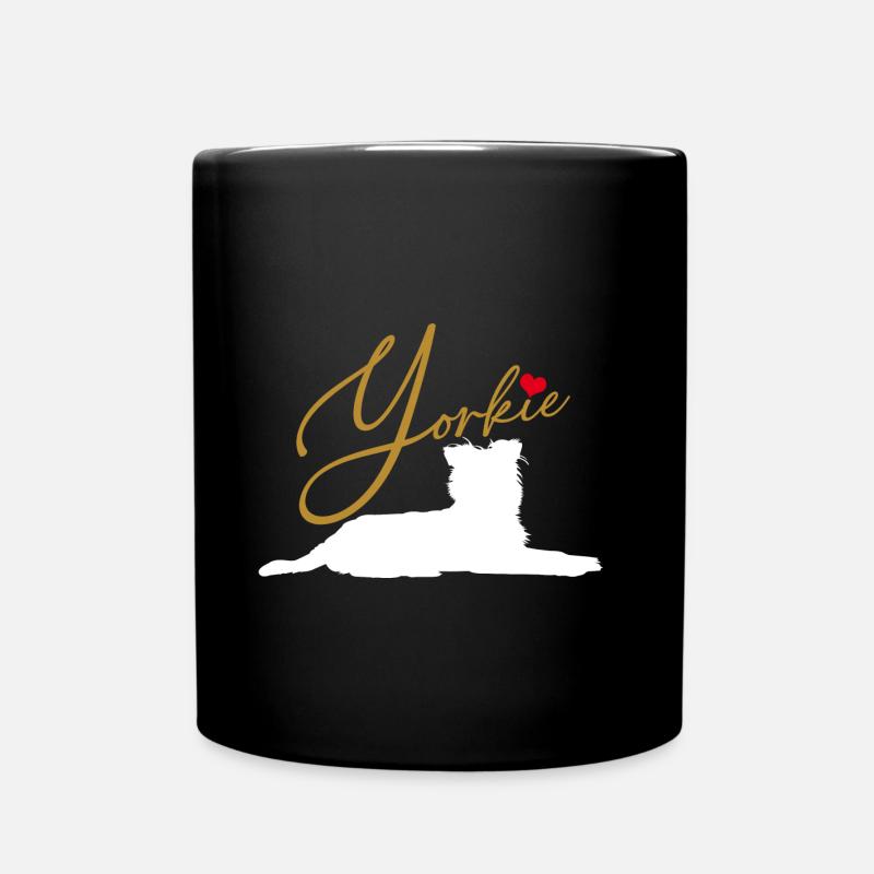 Yorkie was sonst? Yorkshire Terrier - Tasse einfarbig - Schwarz