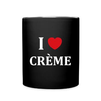 Humour crème fraiche - Mug uni - noir - Devant