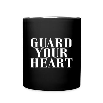 Guard your Heart - Tasse einfarbig - Schwarz - Vorne