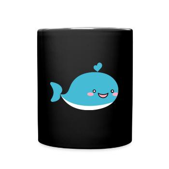 Baby-Wal - Tasse einfarbig - Schwarz - Vorne
