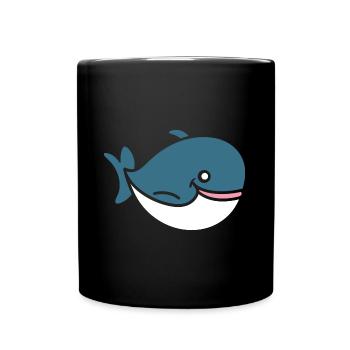 Baby Whale - Full Colour Mug - black - Front