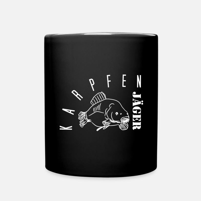 Karpfenjäger - Tasse einfarbig - Schwarz