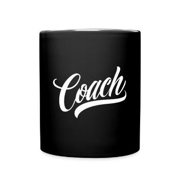 Coach Dankeschön Geschenk Trainer Fitness Training - Tasse einfarbig - Schwarz - Vorne