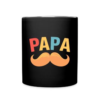 Papa Bester Vater Bald Papa Du Wirst Papa Erster - Tasse einfarbig - Schwarz - Vorne