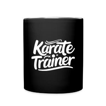 Karate-Trainer Shirt Kampfkunst Meister Geschenk - Tasse einfarbig - Schwarz - Vorne
