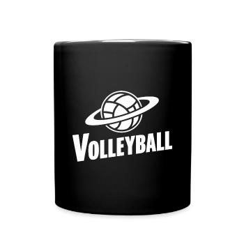 Volley-Planet Lustig Shirt Ball Sport Fan Idee - Tasse einfarbig - Schwarz - Vorne