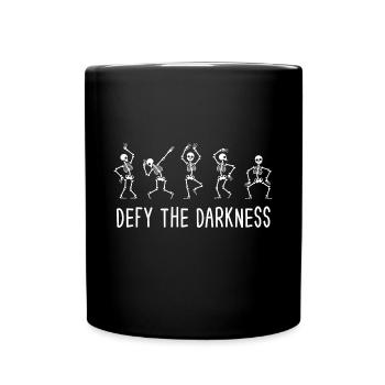 Dancing Skeletons | Defy The Darkness - Full Colour Mug - black - Front