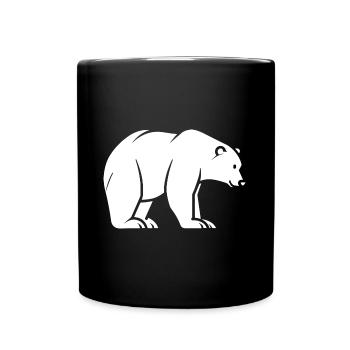 Eisbär - Tasse einfarbig - Schwarz - Vorne