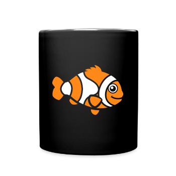 Clownfisch - Tasse einfarbig - Schwarz - Vorne