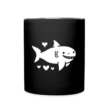 Requin - Mug uni - noir - Devant