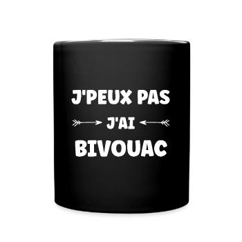 j'peux pas j'ai Bivouac - Mug uni - noir - Devant