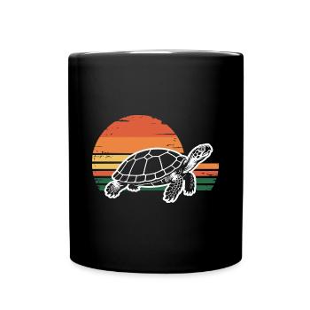 Vintage Turtle Sea Life - Full Colour Mug - black - Front
