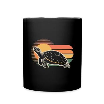 Vintage Turtle Sea Life - Full Colour Mug - black - Front