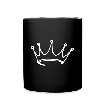 Krone Vektor Geschenk Design gezeichnet - Tasse einfarbig - Schwarz - Vorne