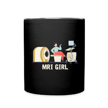 CT Girl Röntgen Mama Radiologin Radiologie - Tasse einfarbig - Schwarz - Vorne