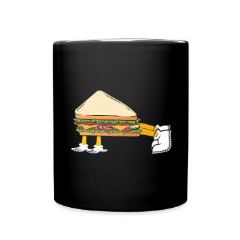 Sandwich Bodybuilding Fitness Gym Gift - Full Colour Mug - black - Front