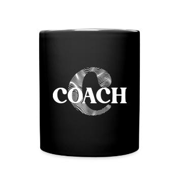 Coach Mentor Trainer Mindset Influencer Blog - Full Colour Mug - black - Front