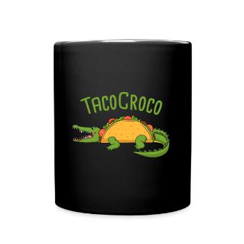 Mexikanisches Essen Fiesta Taco Tacocroco - Tasse einfarbig - Schwarz - Vorne