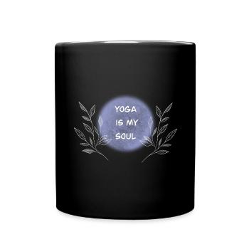 Yoga - Tasse einfarbig - Schwarz - Vorne
