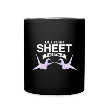 Conception d'origami Kirigami coloré - Mug uni - noir - Devant