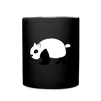cartoon panda animal wildlife - Full Colour Mug - black - Front