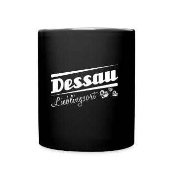 Dessau - Lieblingsort mit Stadtnamen - Tasse einfarbig - Schwarz - Vorne