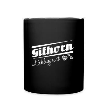Gifhorn - Lieblingsort mit Stadtnamen - Tasse einfarbig - Schwarz - Vorne