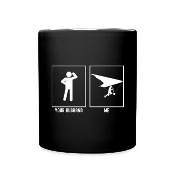 Son mari - Moi - planant suspendu - Mug uni - noir - Devant
