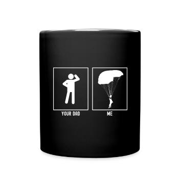Your Father - Me - Paragliding - Links - Full Colour Mug - black - Front