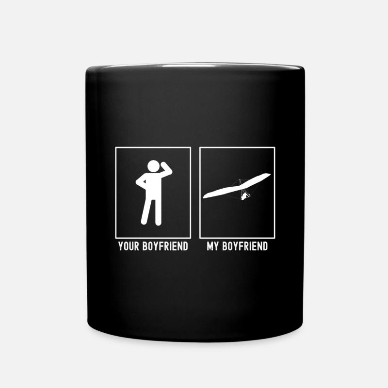 Dein Freund - Mein Freund - Segelflug Flug - Tasse einfarbig - Schwarz