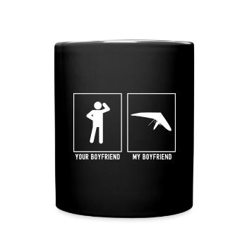 Dein Freund - Mein Freund - Himmelssegelflug - Tasse einfarbig - Schwarz - Vorne