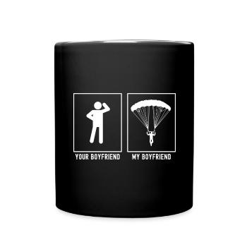Dein Freund - Mein Freund - Paragliding Man - Tasse einfarbig - Schwarz - Vorne