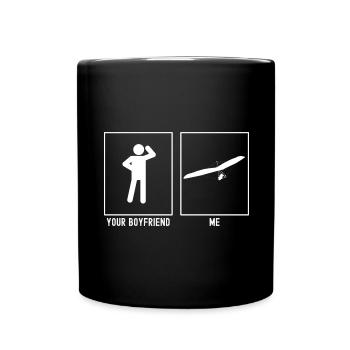 Ton ami - Moi - Illustration de vol à voile - Mug uni - noir - Devant