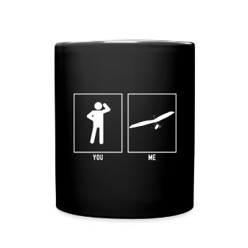 Vous - Moi - Vue Frontale Plan planant Illustratio - Mug uni - noir - Devant
