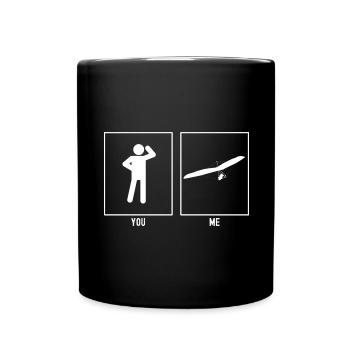 You - Me - Gliding Activity Vector - Full Colour Mug - black - Front