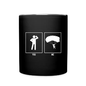 You - Me - Paragliding Descent - Full Colour Mug - black - Front