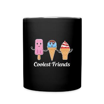 Eis Sommer Eis Cream Lustiges Kinder Eis Am Stiel - Tasse einfarbig - Schwarz - Vorne