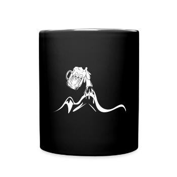 Bier - Berg - (2) - Tasse einfarbig - Schwarz - Vorne
