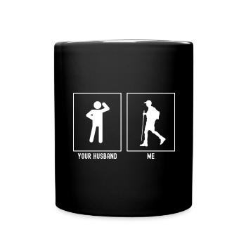 Your husband - me - hike links - Full Colour Mug - black - Front