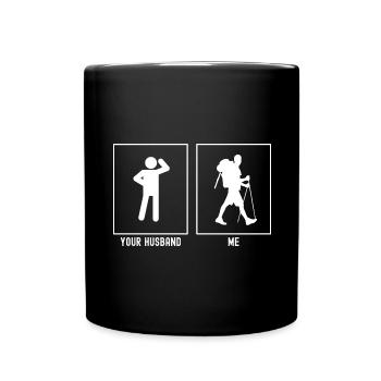Ton mari - Moi - Wandering Man Solo - Mug uni - noir - Devant